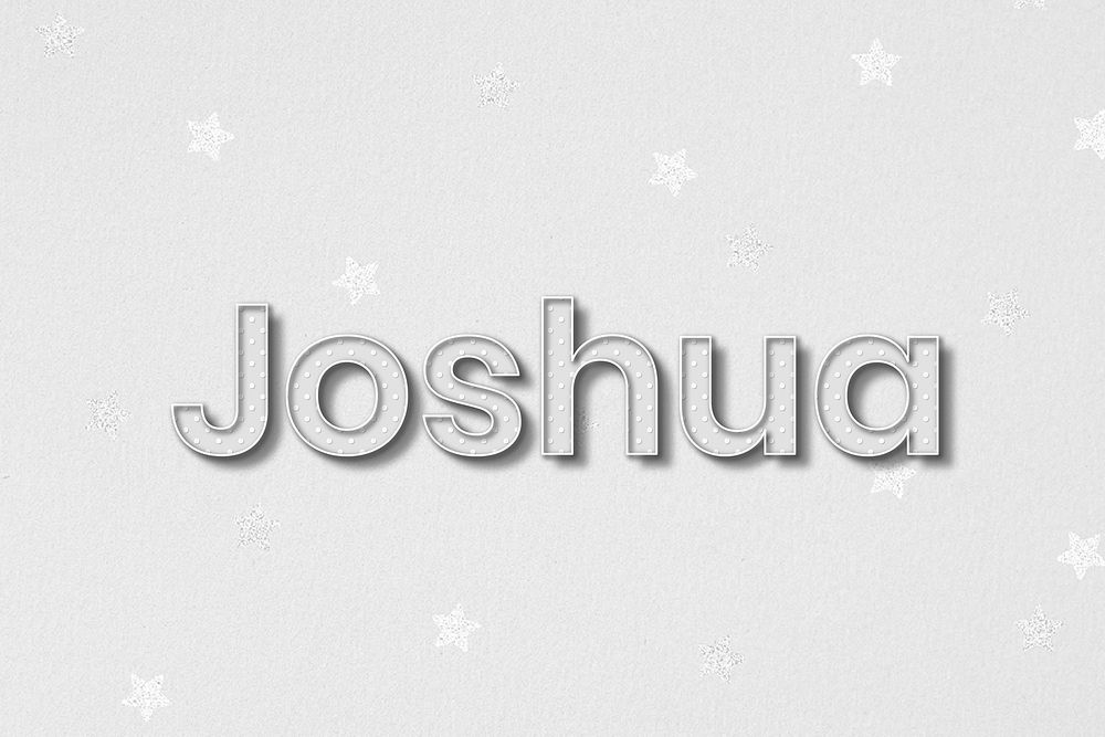 Joshua male name lettering typography