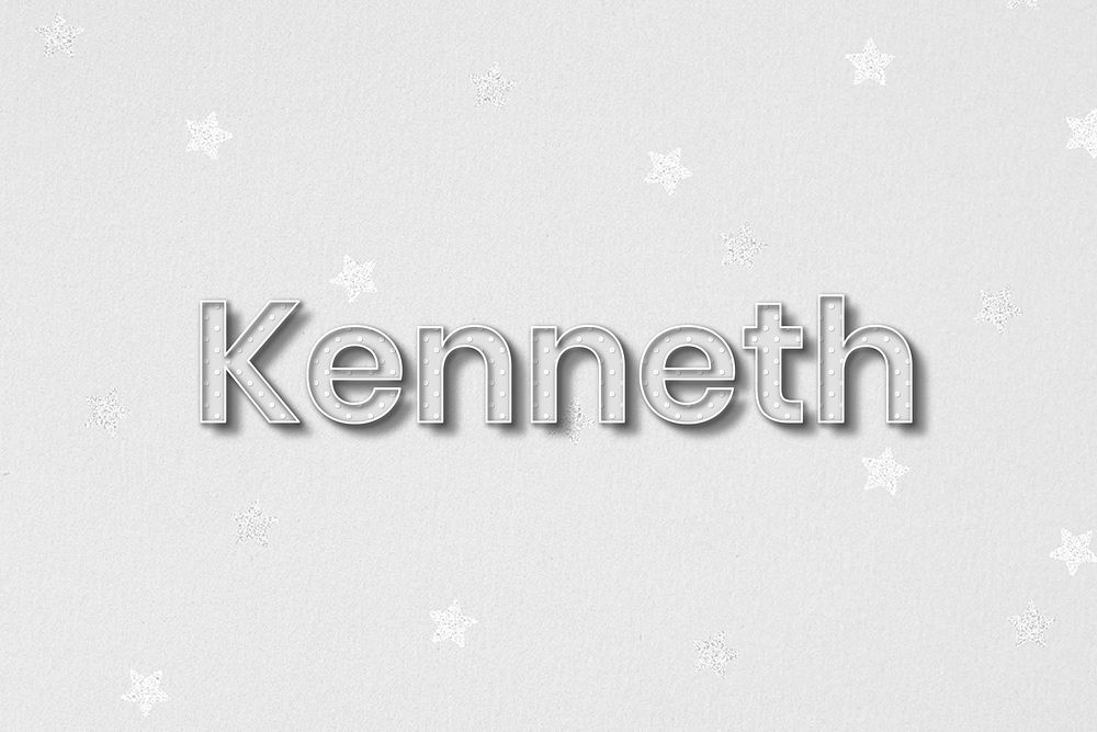 Kenneth male name lettering typography