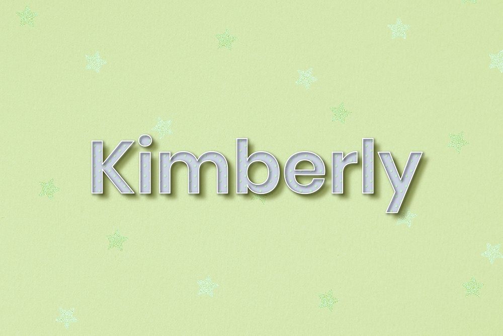 Polka dot Kimberly name typography