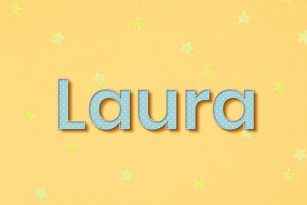 Female name Lauray typography word