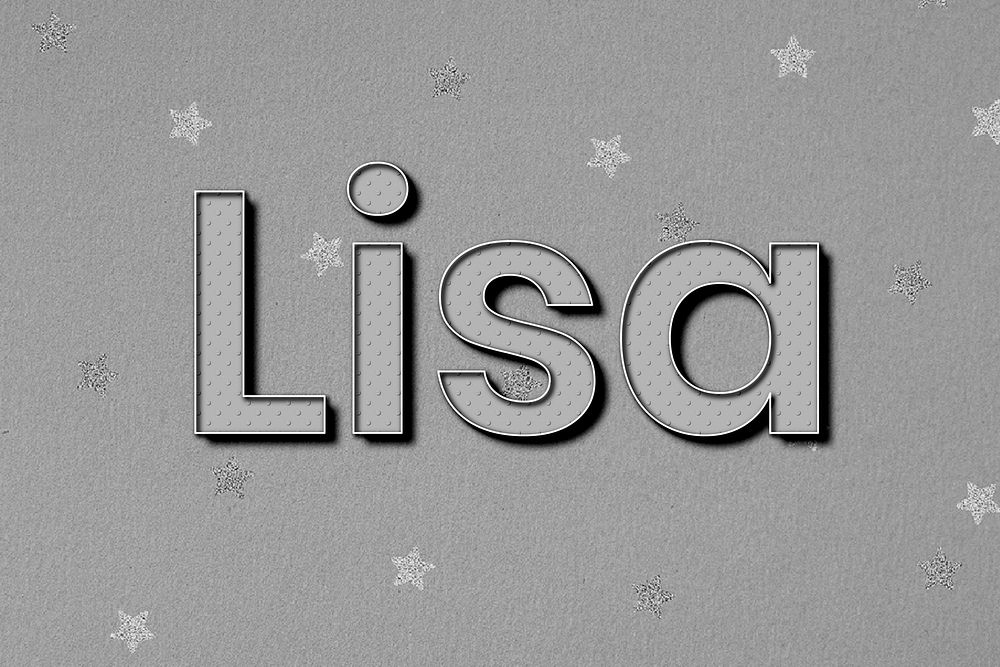 Lisa name polka dot lettering font typography