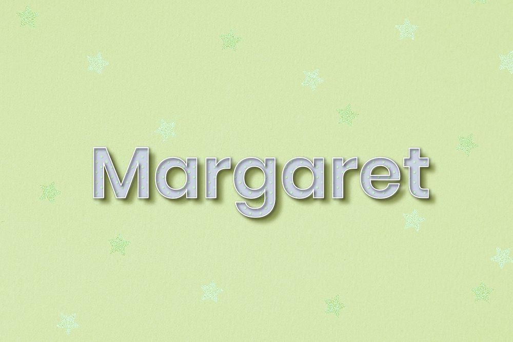 Polka dot Margaret name typography