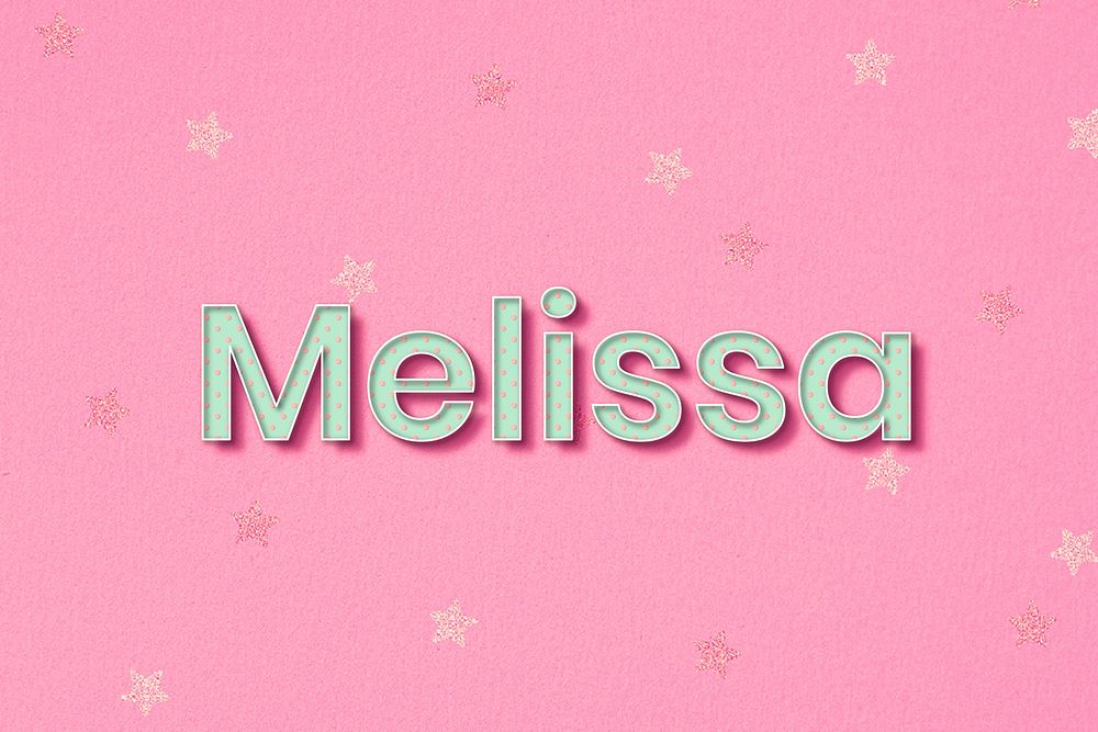 Melissa polka dot typography word