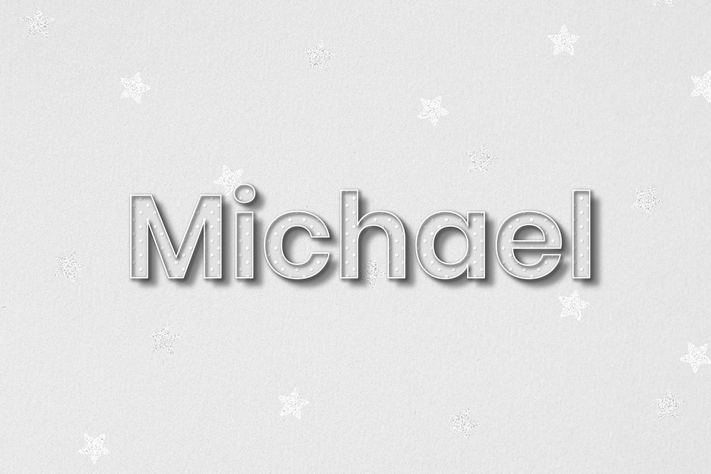Michael male name lettering typography