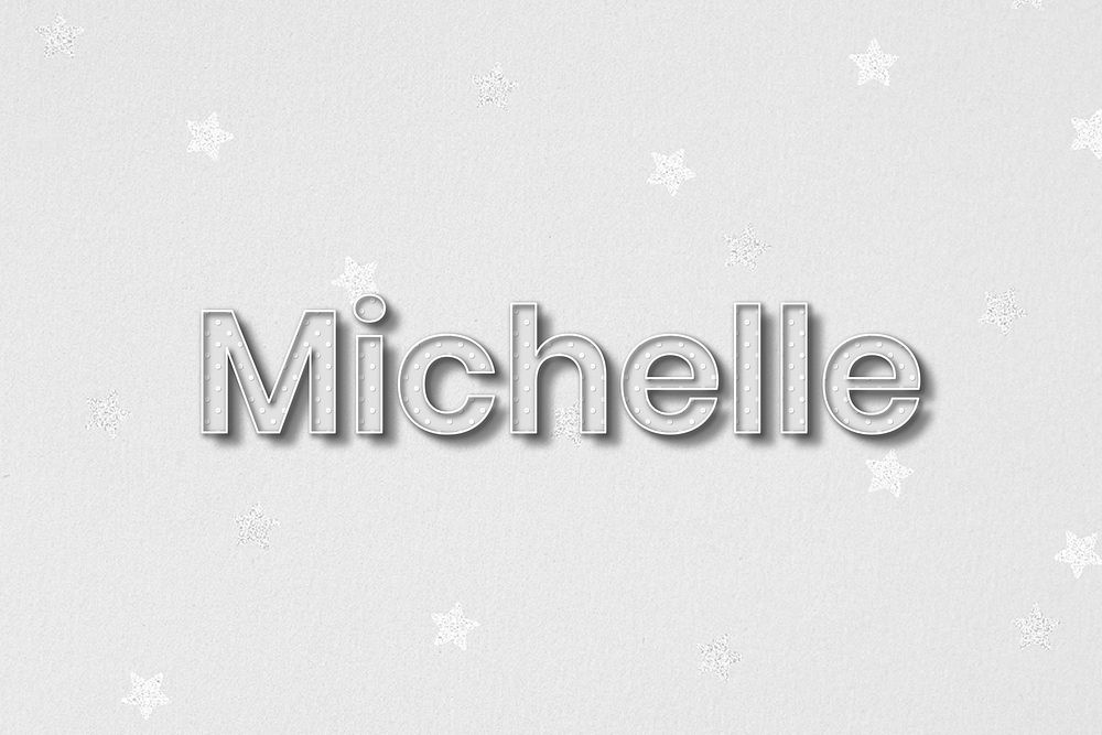 Michelle female name lettering typography