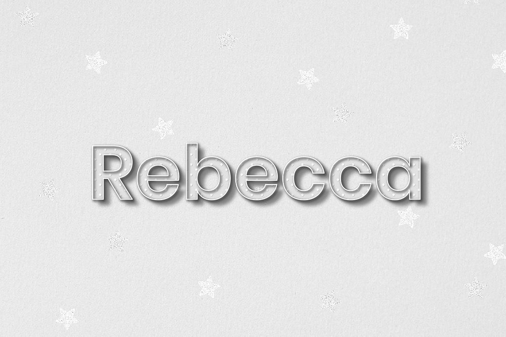 Rebecca female name lettering typography