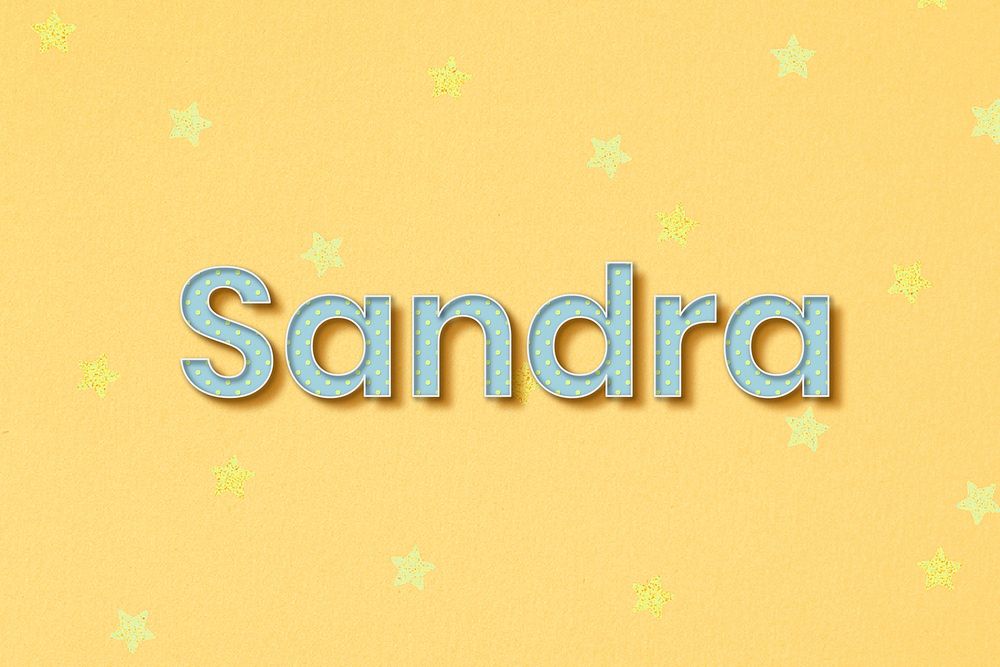 Female name Sandra typography word