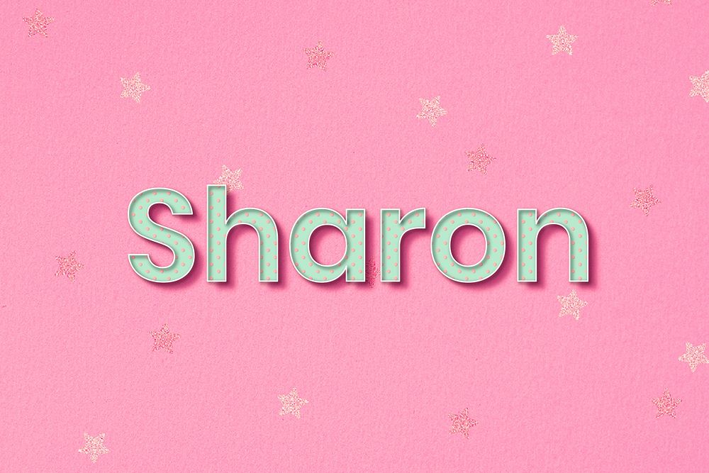 Sharon polka dot typography word