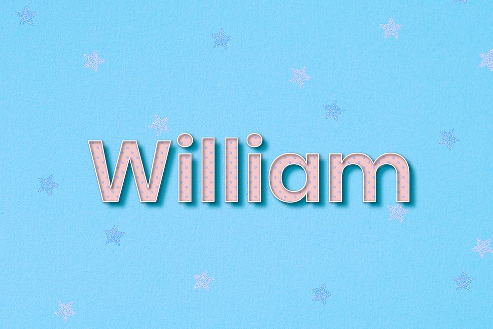 William male name typography text