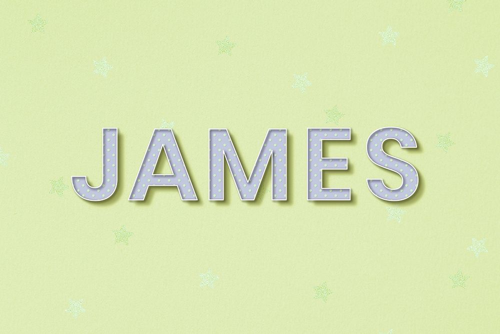Polka dot JAMES name typography
