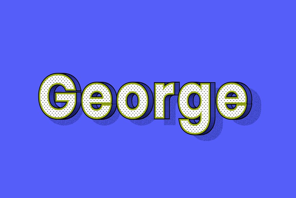 George male name typography lettering