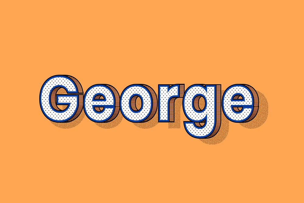 Male name George typography text