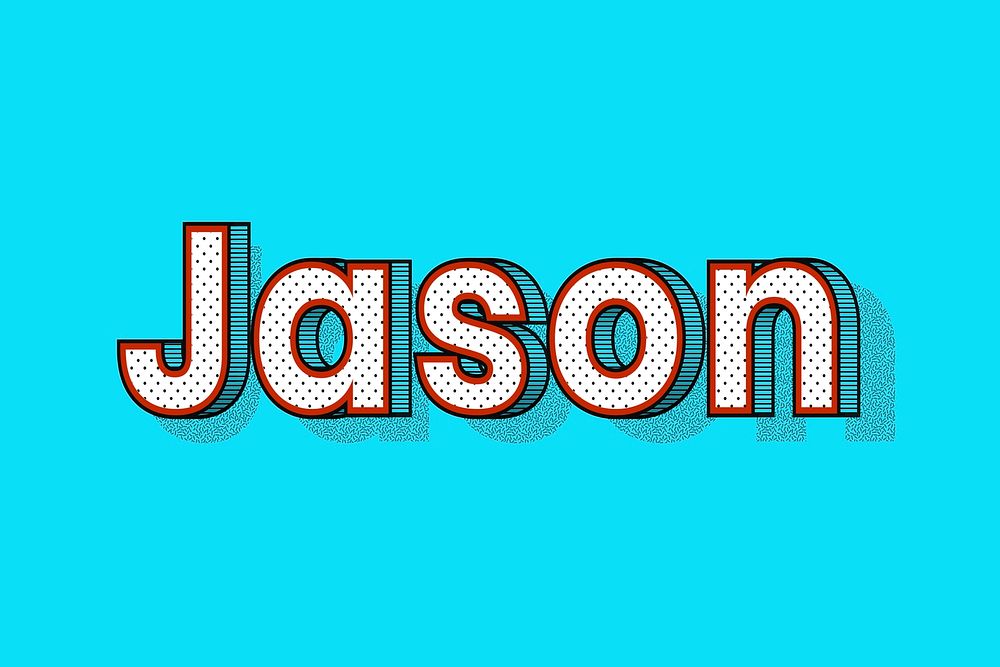 Male name Jason typography lettering