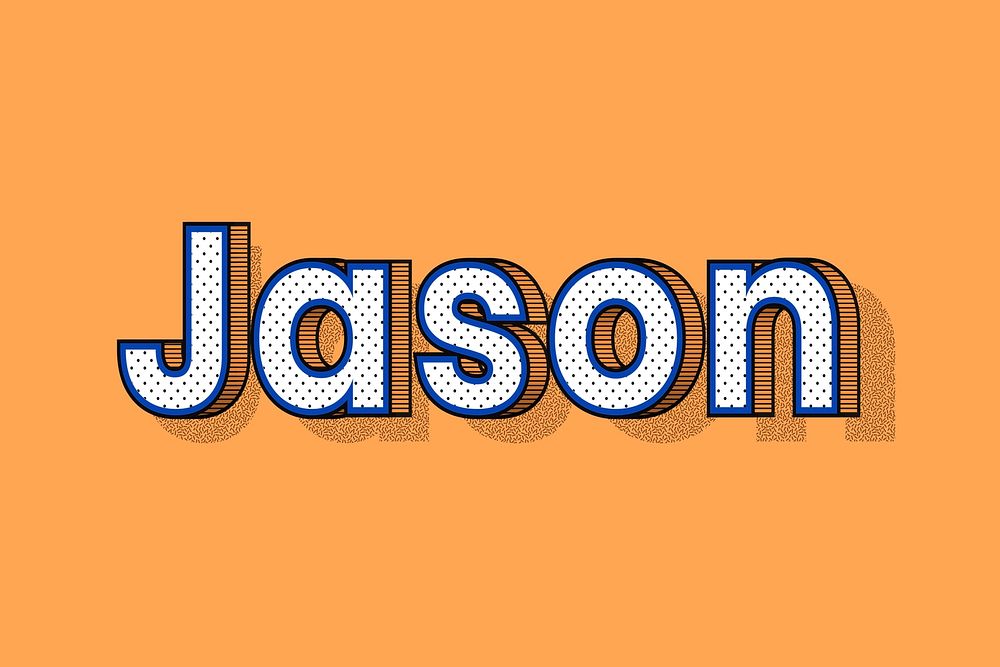 Jason male name typography lettering