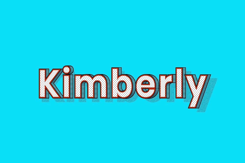 Kimberly female name typography lettering