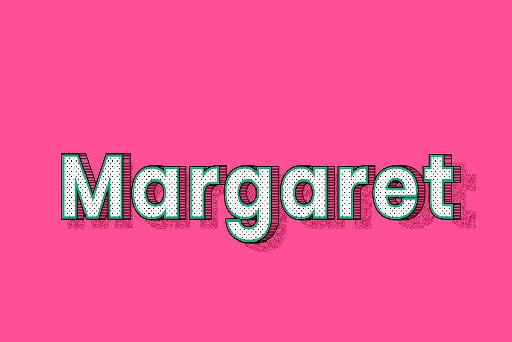 Margaret female name typography lettering