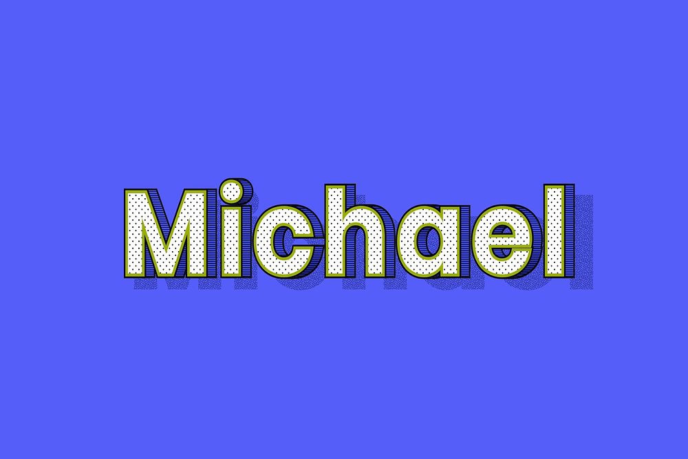 Michael male name typography lettering