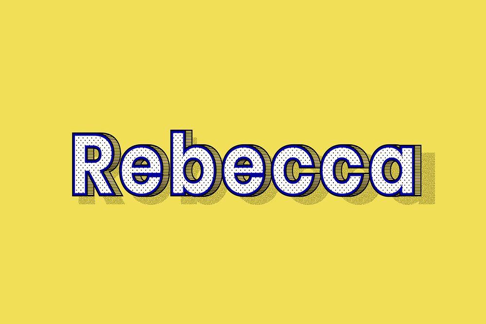 Female name Rebecca typography text