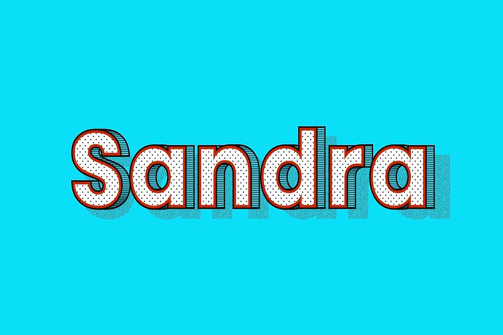Female name Sandra typography text