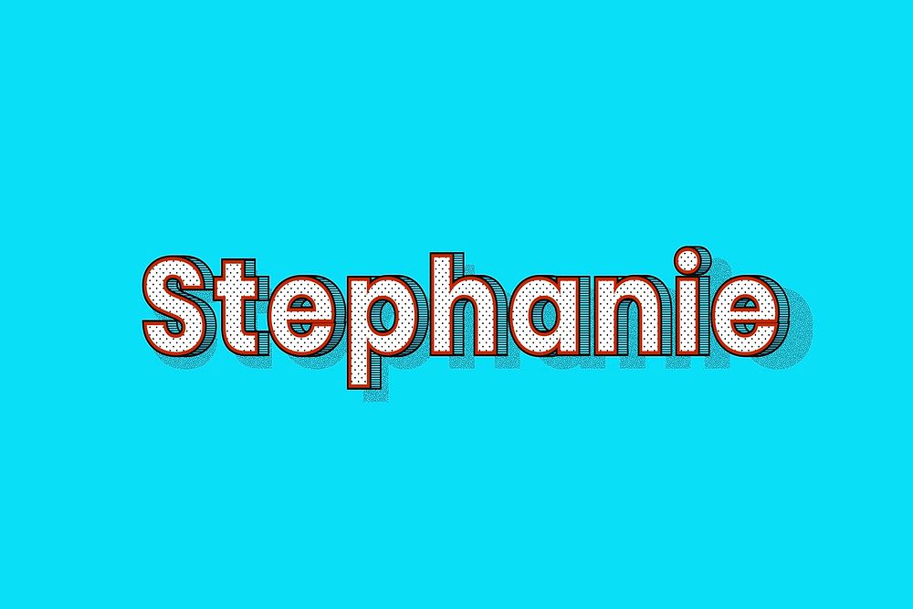 Female name Stephanie typography text