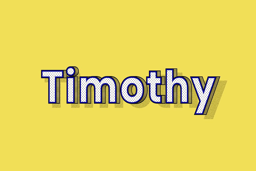Male name Timothy typography text