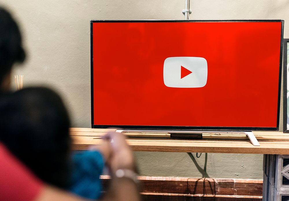 Youtube application showing on a TV. BANGKOK, THAILAND, 1 NOV 2018.