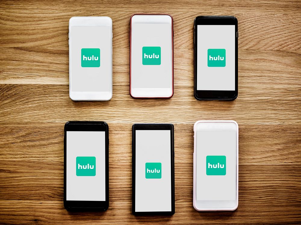Hulu logo showing on phones. BANGKOK, THAILAND, 1 NOV 2018.