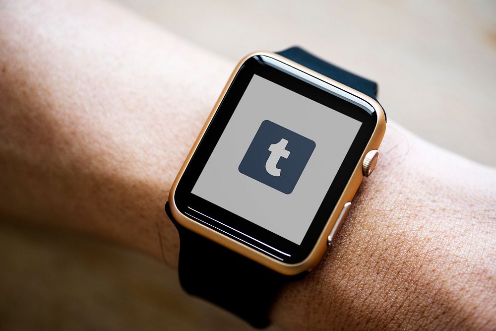 Tumblr logo showing on a smartwatch. BANGKOK, THAILAND, 1 NOV 2018.