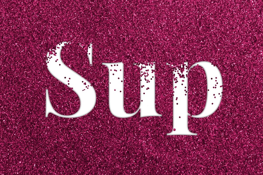 Glitter sparkle sup word typography ruby