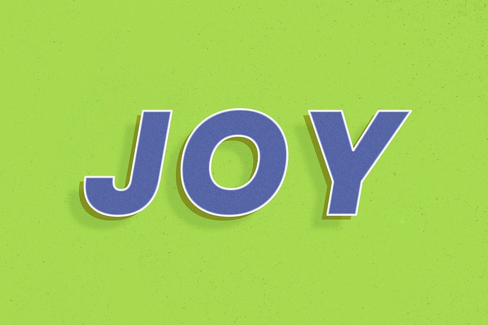 Joy retro typography word art bold font