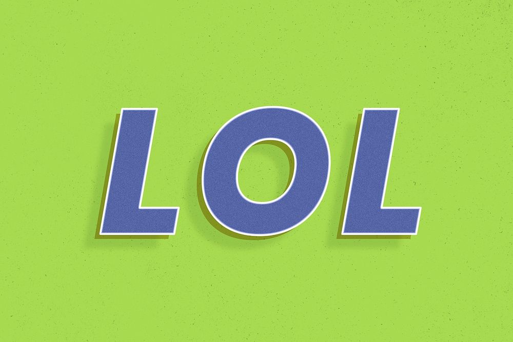 LOL lettering italic font shadow typography