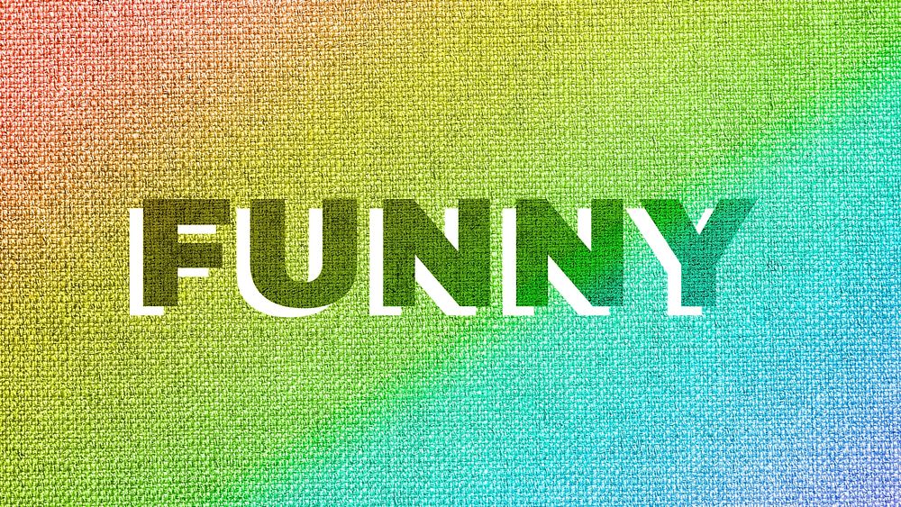Rainbow funny word LGBT font shadow typography