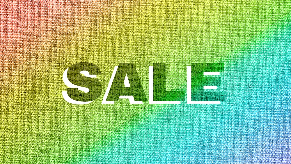 Rainbow sale word LGBT font shadow typography