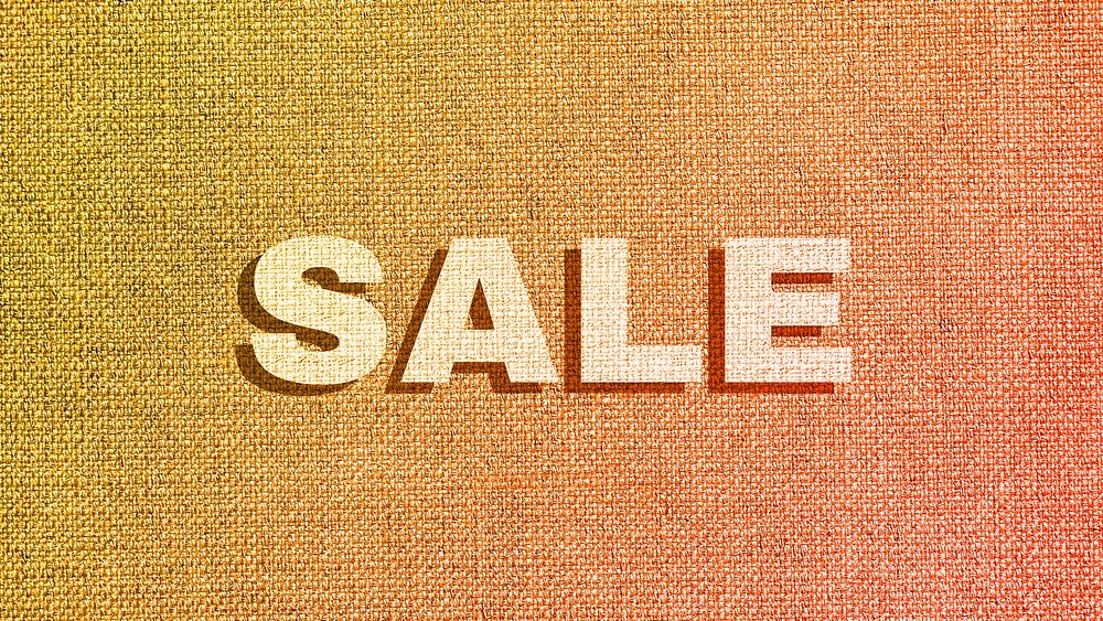 Sale lettering bold font shadow typography