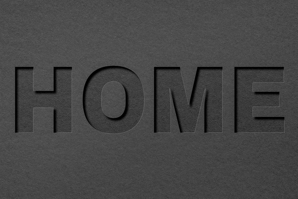 Home 3d paper cut font typography