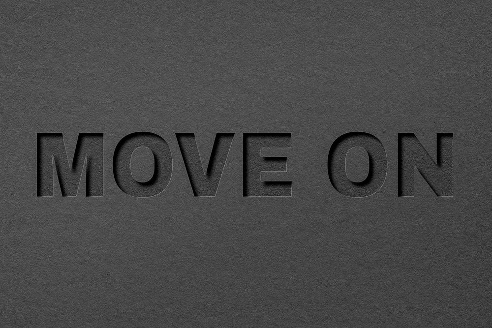 Move on paper cut lettering word art
