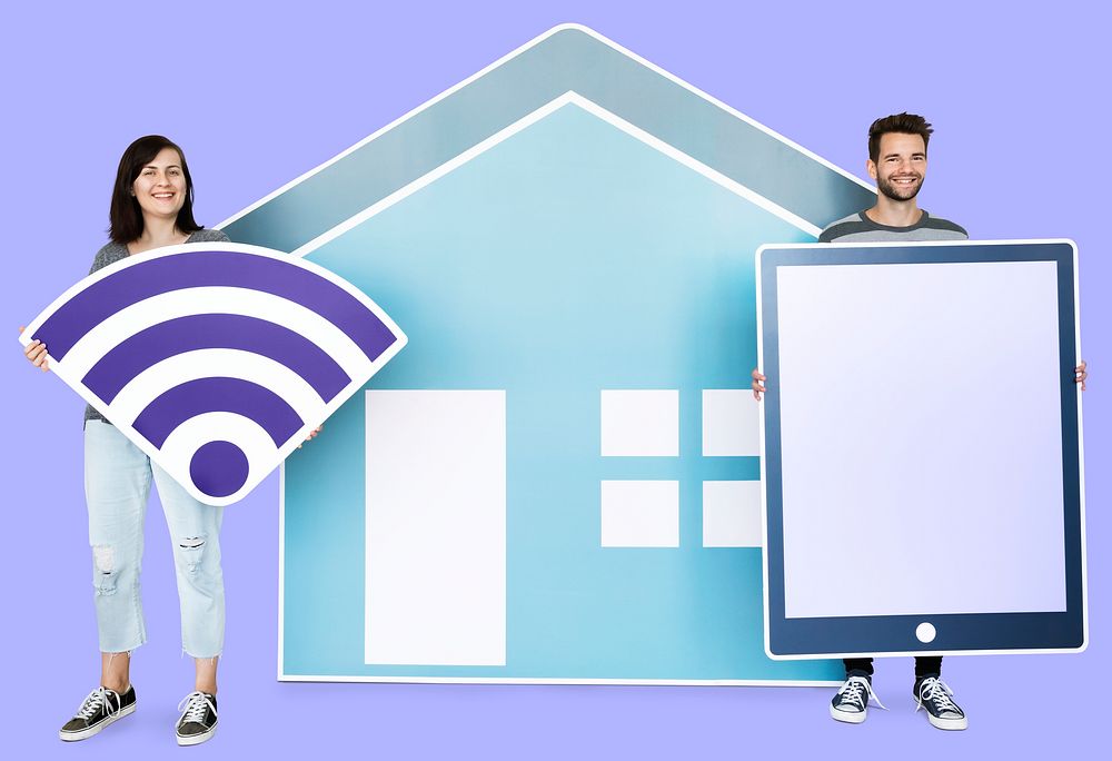 Home wireless internet concept shoot