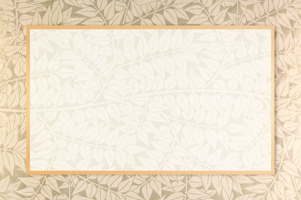 Gold frame psd Bohemian William Morris pattern