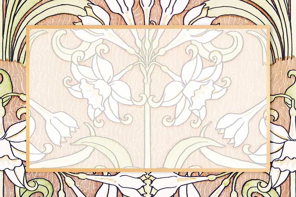 Vintage ornamental frame psd floral pattern