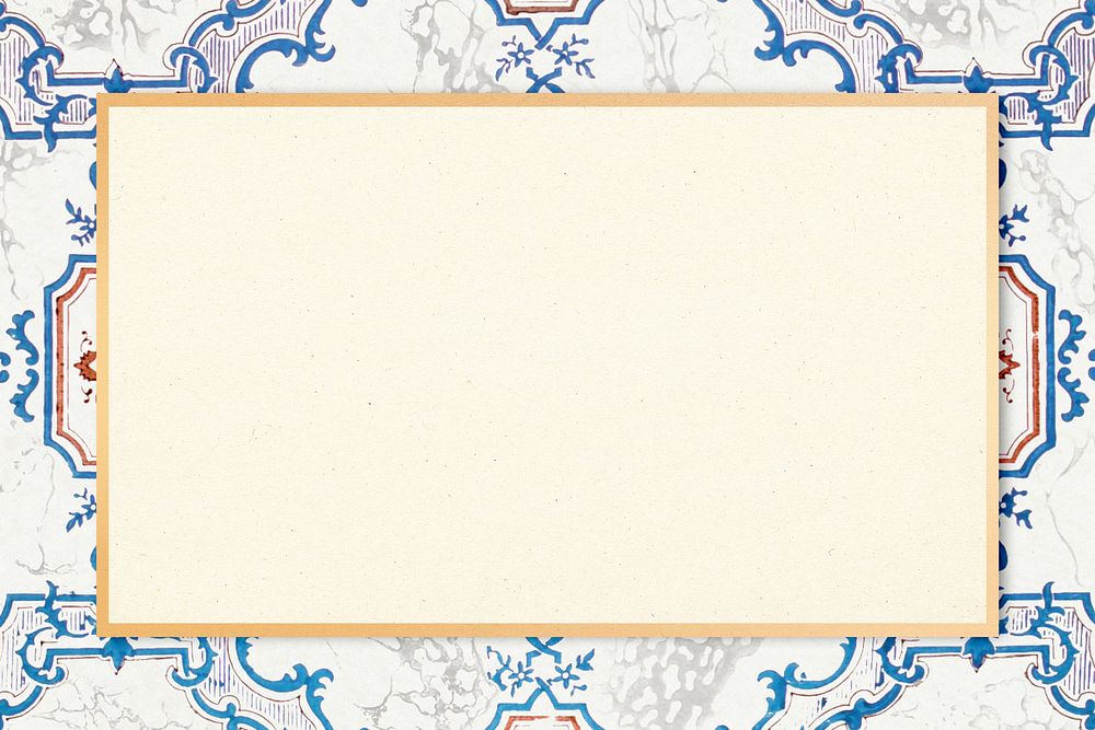 Antique pattern psd frame design space