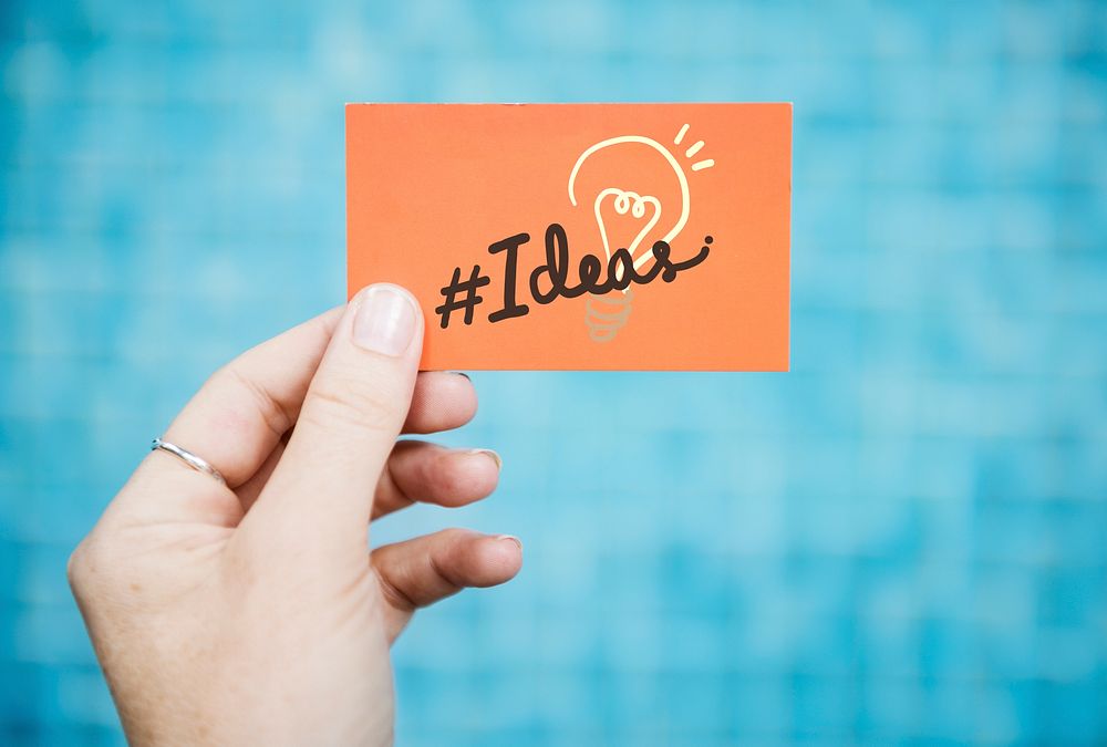 Text hashtag Ideas on a business card