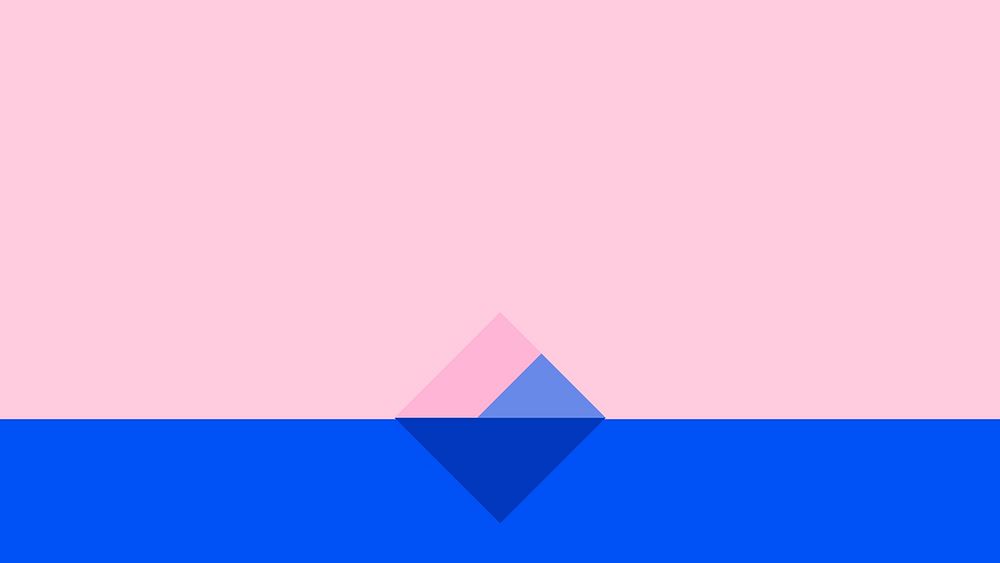 Pink and blue iceberg wallpaper