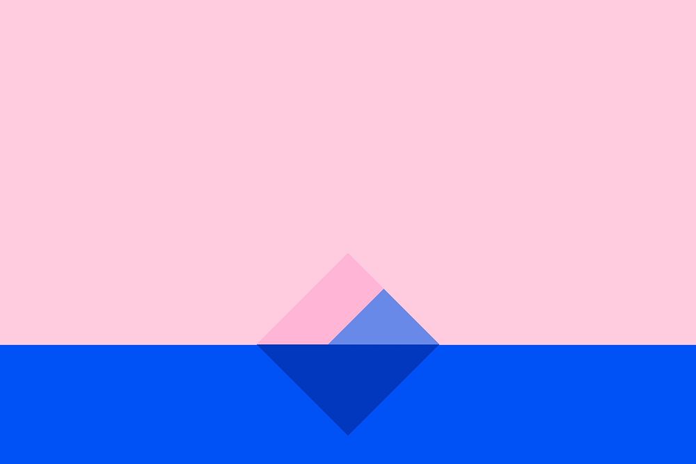 Pink and blue rhombus background in minimal style