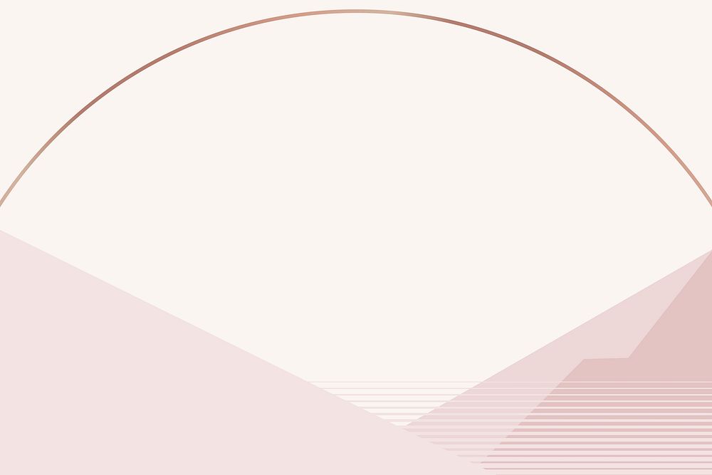 Nude pink mountain background vector geometric style