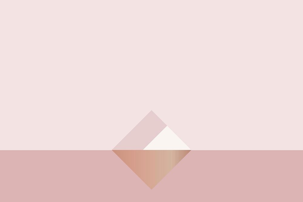 Nude pink rhombus background vector in minimal style