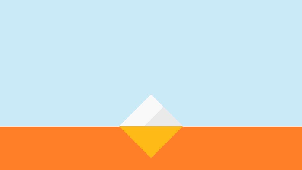 Bright summer iceberg background in geometric style