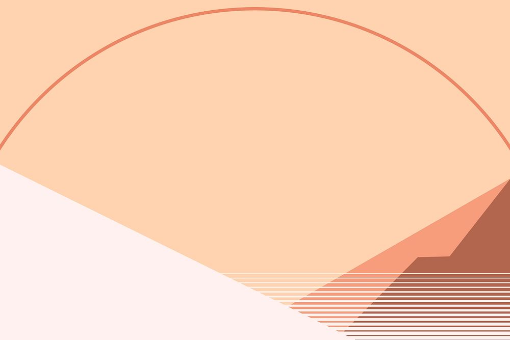 Sunset mountain background psd in geometric style