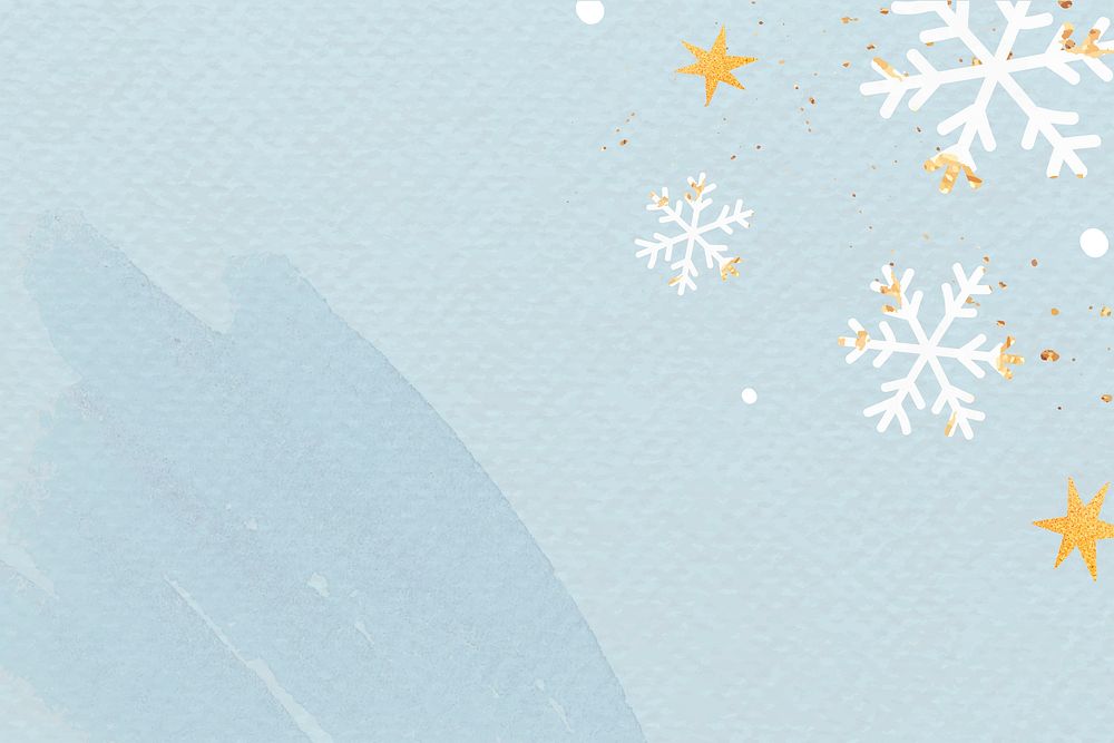 Christmas celebration psd snowflakes cute blue background