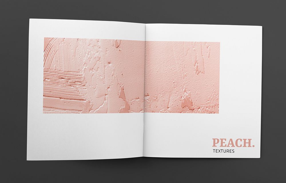 Brochure mockup psd with peach textured imagery