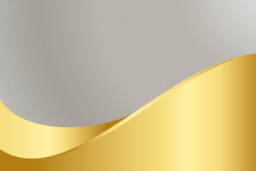 Gray background psd with luxury gold wave